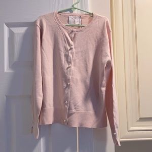 Petal pink girls cardigan